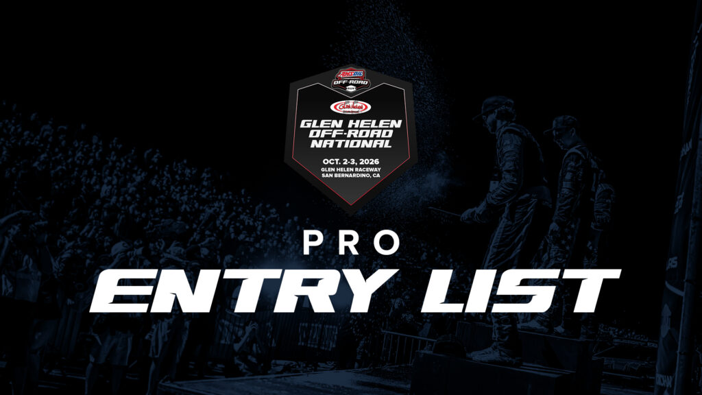 Entry List: CF Moto Off-Road National at Glen Helen Raceway in San Bernardino 2026