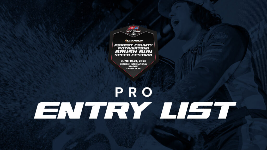 Pro Entry List: Brush Run Speed Festival at Crandon International Raceway 2026