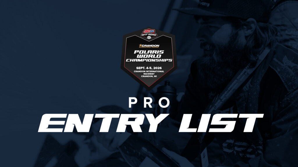 Pro Entry List: 2026 Polaris World Championships in Crandon, WI